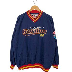 Vintage 90s Chase Authentic #24 Jeff Gordon 100% Nylon Warm-up Jersey size L